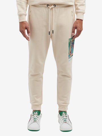 Carlo Colucci Regular Pants 'De Valiere' in Beige: front