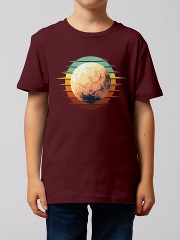 watabout.kids Shirt ' Pluto Retro Sunset ' in Rood: voorkant