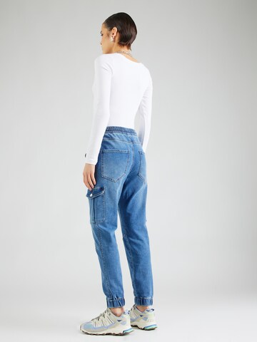 ONLY Tapered Cargo Jeans 'KELDA' in Blue