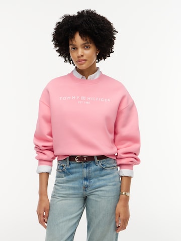 Sweat-shirt TOMMY HILFIGER en rose : devant