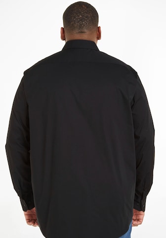 Calvin Klein Big & Tall Slim fit Button Up Shirt in Black