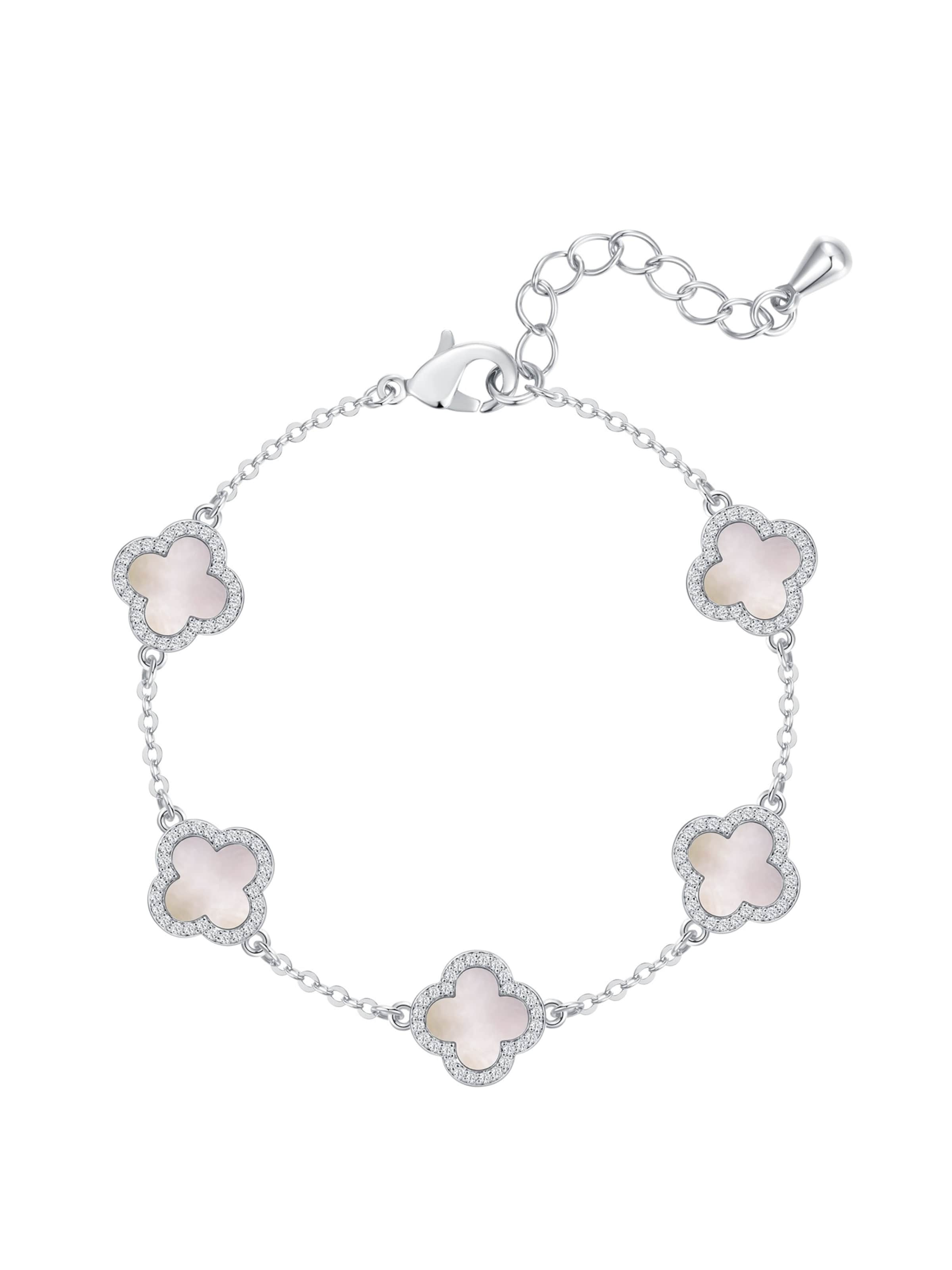 Lulu & Jane Bracelet in White: front