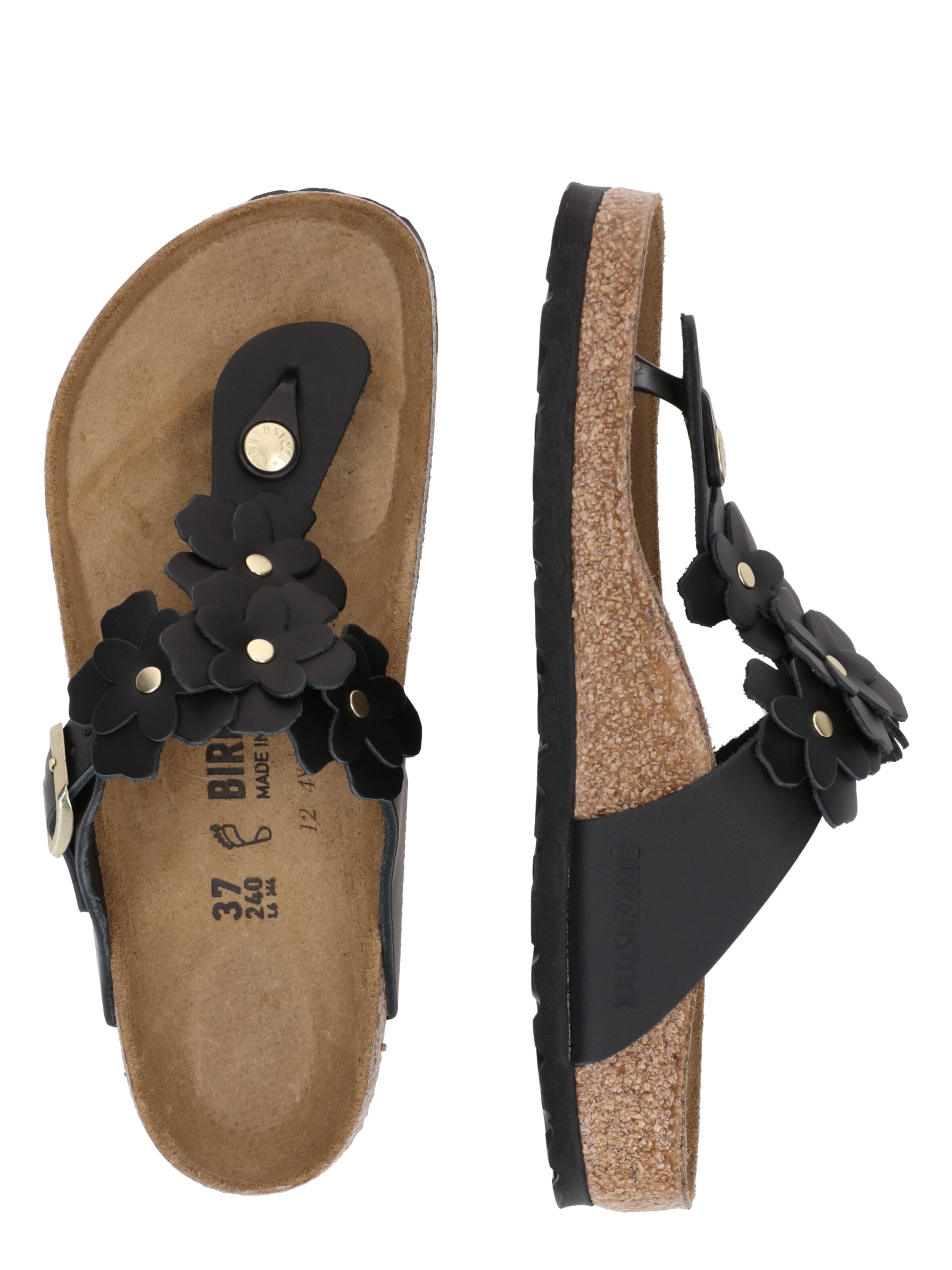BIRKENSTOCK Σαγιονάρες διχαλωτές 'Gizeh' σε μαύρο