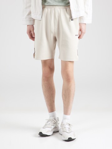 regular Pantaloni sportivi 'Hecon' di BOSS in beige: frontale