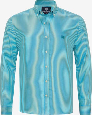 Jimmy Sanders Regular fit Button Up Shirt in Blue: front