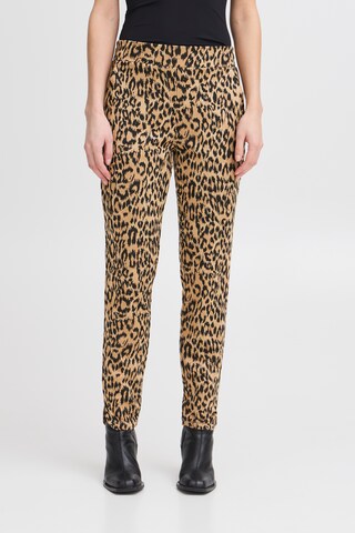 ICHI Regular Broek 'IHKate' in Beige: voorkant