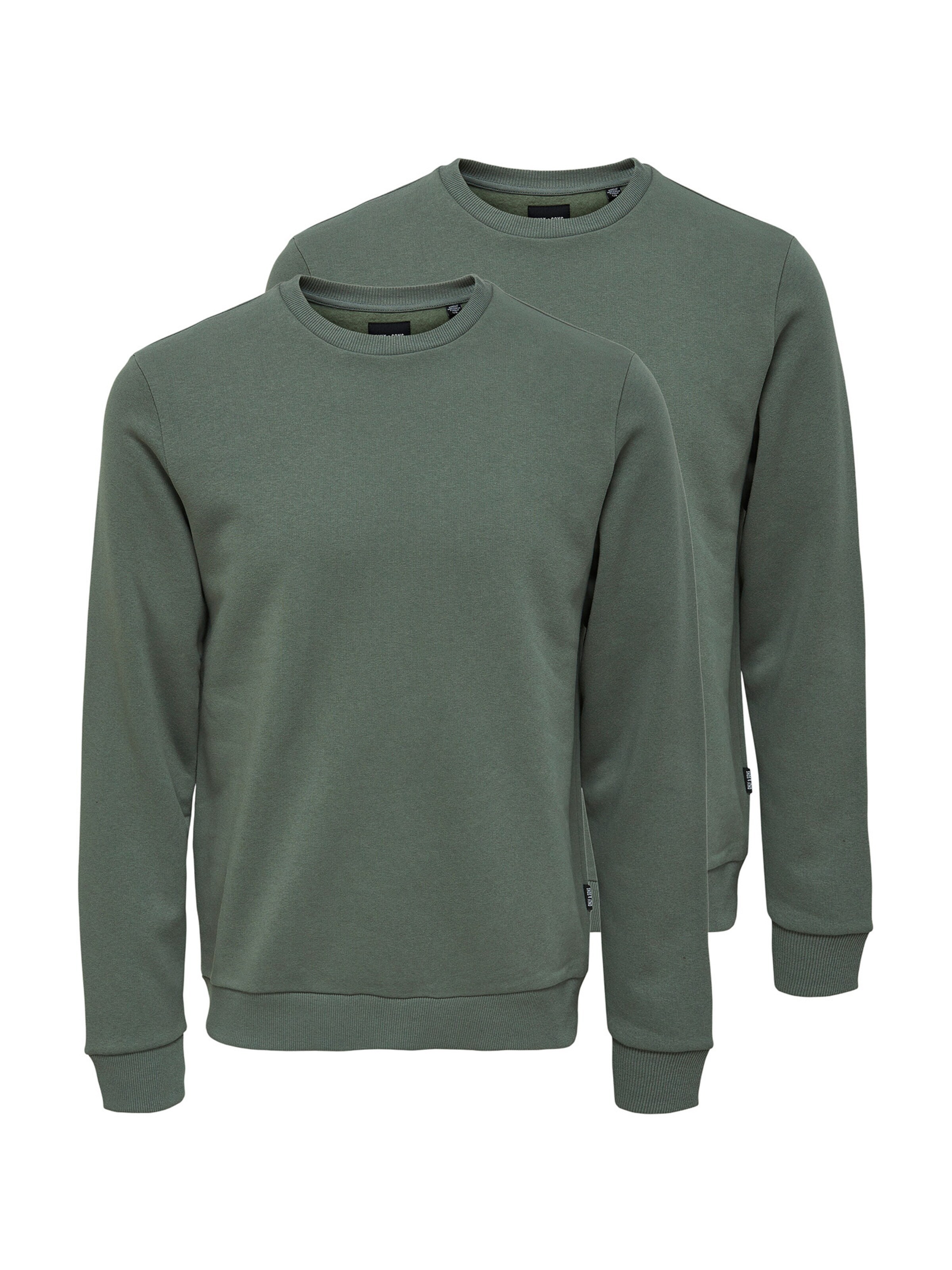 Only & Sons Sweatshirt 'Ceres'‌‌‌ in Grün: Vorderseite