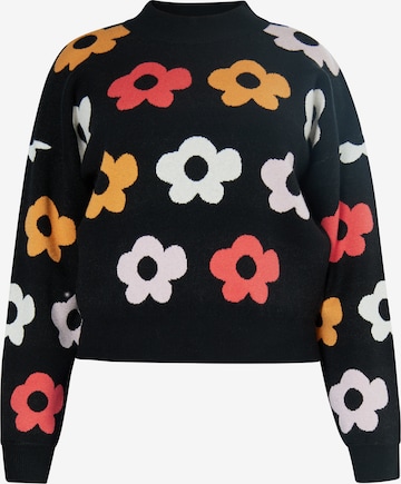 swirly Sweater in Black: front