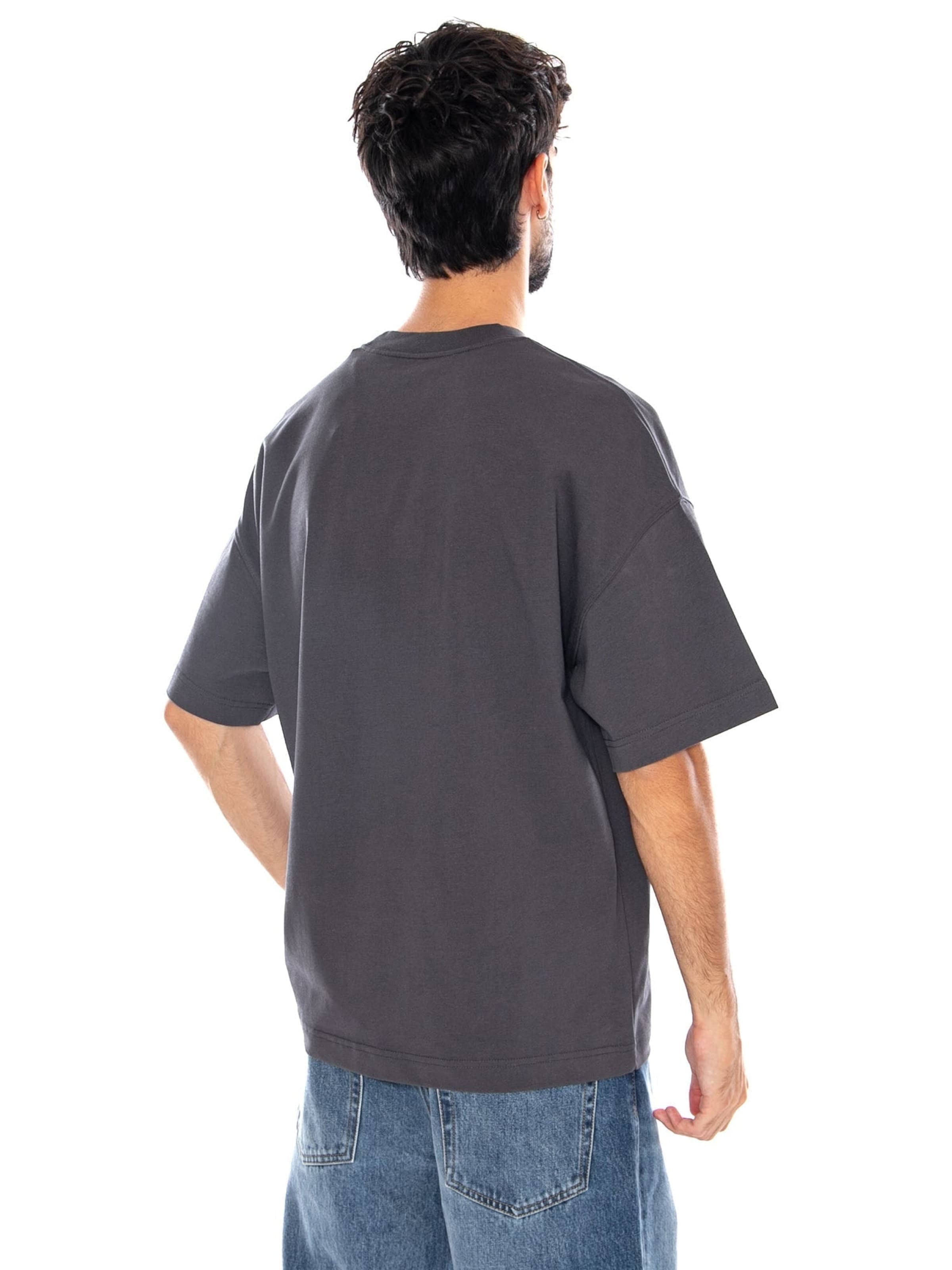 Carhartt WIP Shirt 'S/S SIGNATURE SCRIPT T-SHIRT GRAPHITE / DARK SCARAB' in Grijs