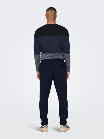Only & Sons Regular Trousers 'Linus' in Blue