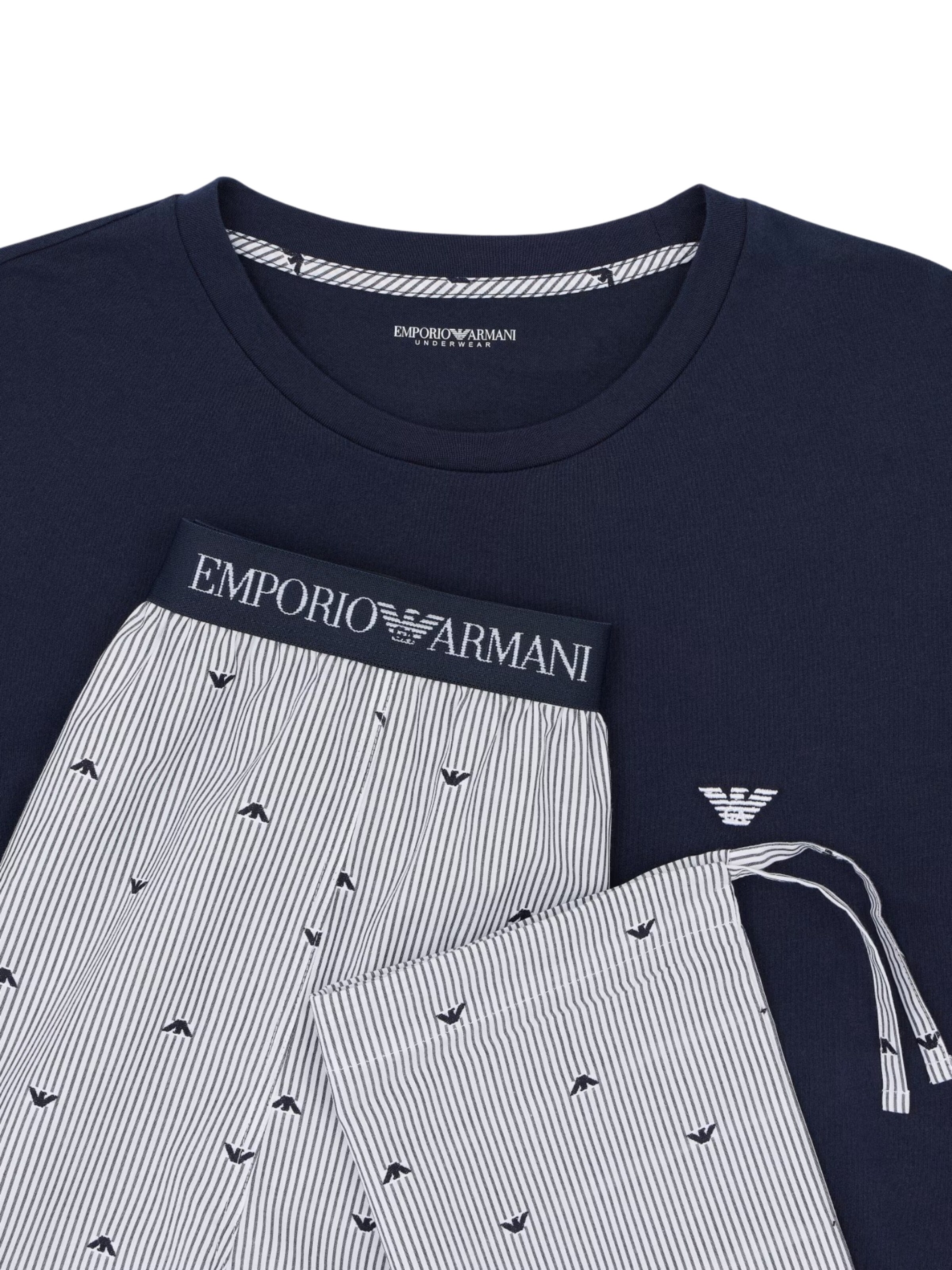 Pigiama corto di Emporio Armani in blu