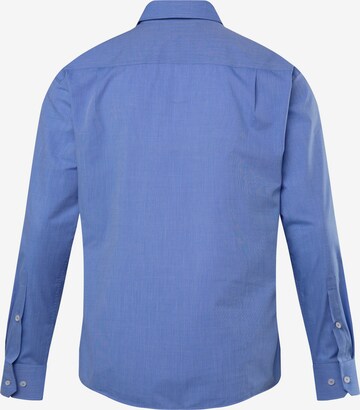 Men Plus Comfort fit Button Up Shirt in Blue