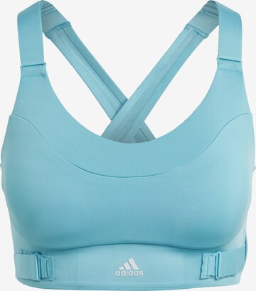 Bustino Reggiseno sportivo 'Fastimpact Luxe Run High-Support' di ADIDAS SPORTSWEAR in blu: frontale