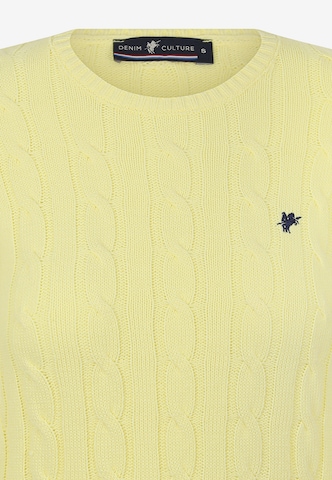 DENIM CULTURE Sweater 'Luisa' in Yellow