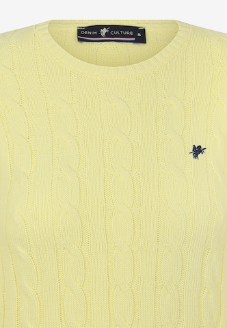 DENIM CULTURE Sweater 'ELISA' in Yellow