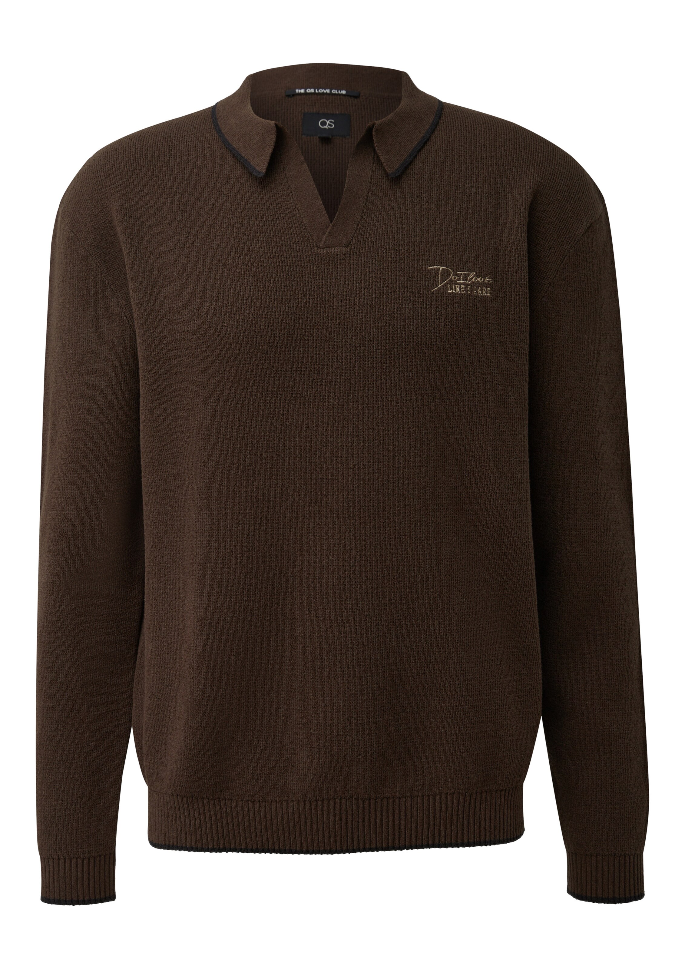 Pull-over QS en marron : devant