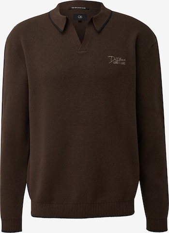 Pull-over QS en marron : devant