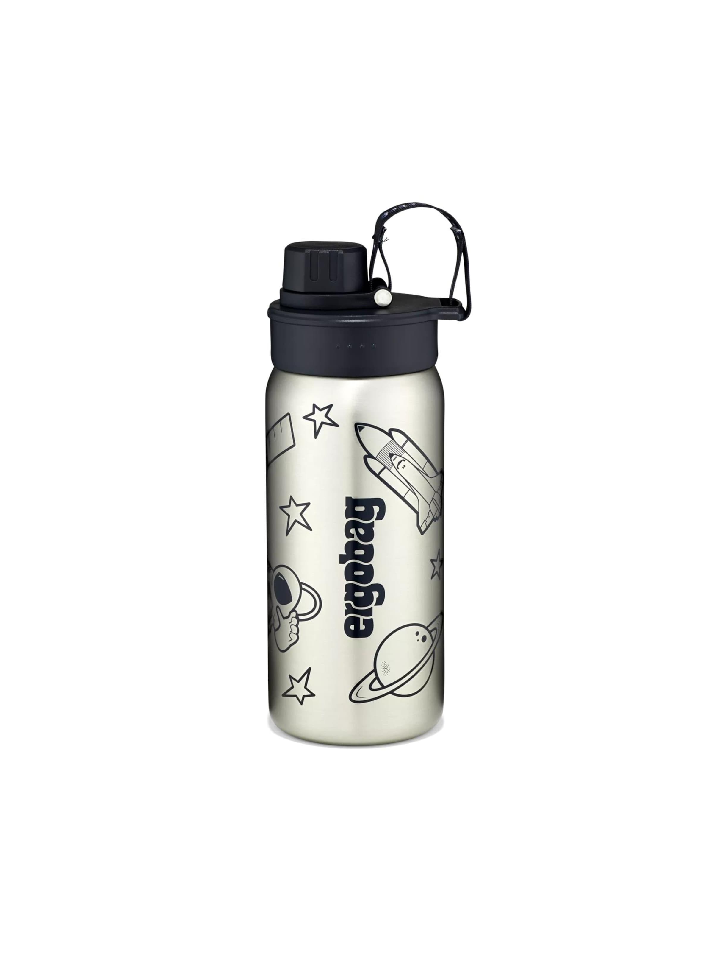 ergobag Drinking Bottle 'Trinkflasche Edelstahl Trinkflasche' in Black: front