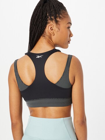 Reebok Bustier Sport-BH 'Studio Layered' in Schwarz