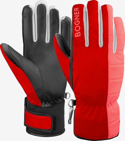 BOGNER Sporthandschoenen 'Cadis' in de kleur Oranje / Rood / Zwart, Productweergave