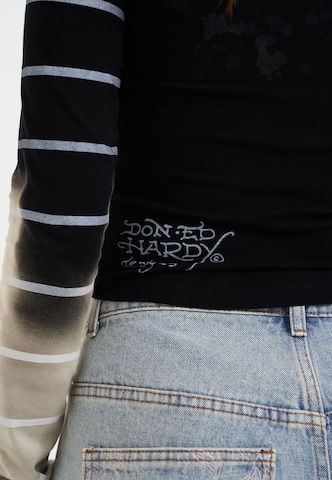 Ed Hardy T-Shirt 'Spectrum Skull' in Schwarz