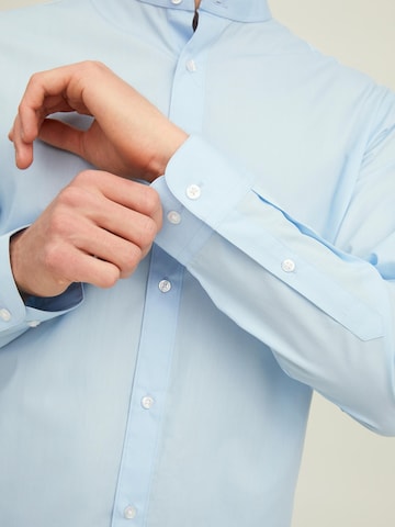 JACK & JONES Slim fit Button Up Shirt 'Joe' in Blue