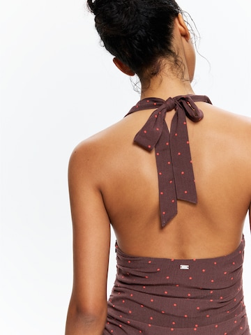 Pull&Bear Poletna obleka | rjava barva