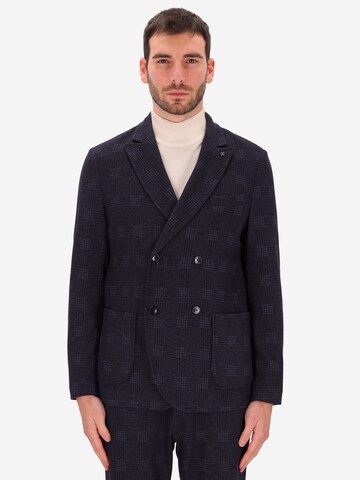 Distretto12 - Ajuste regular Chaqueta saco 'Galles' en azul: frente