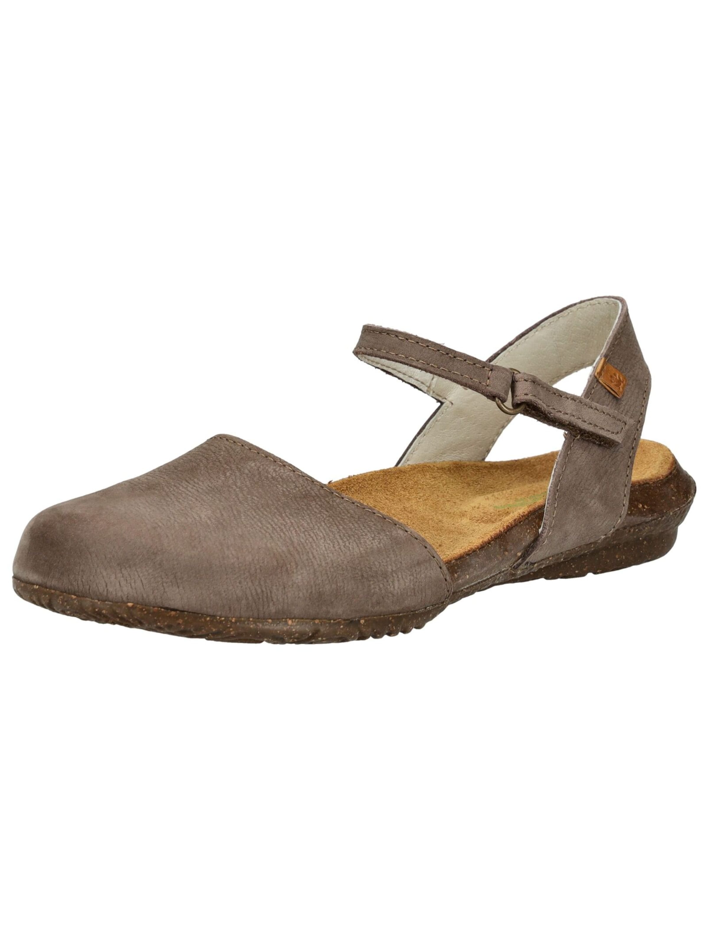 EL NATURALISTA Strap ballerina in Brown: front