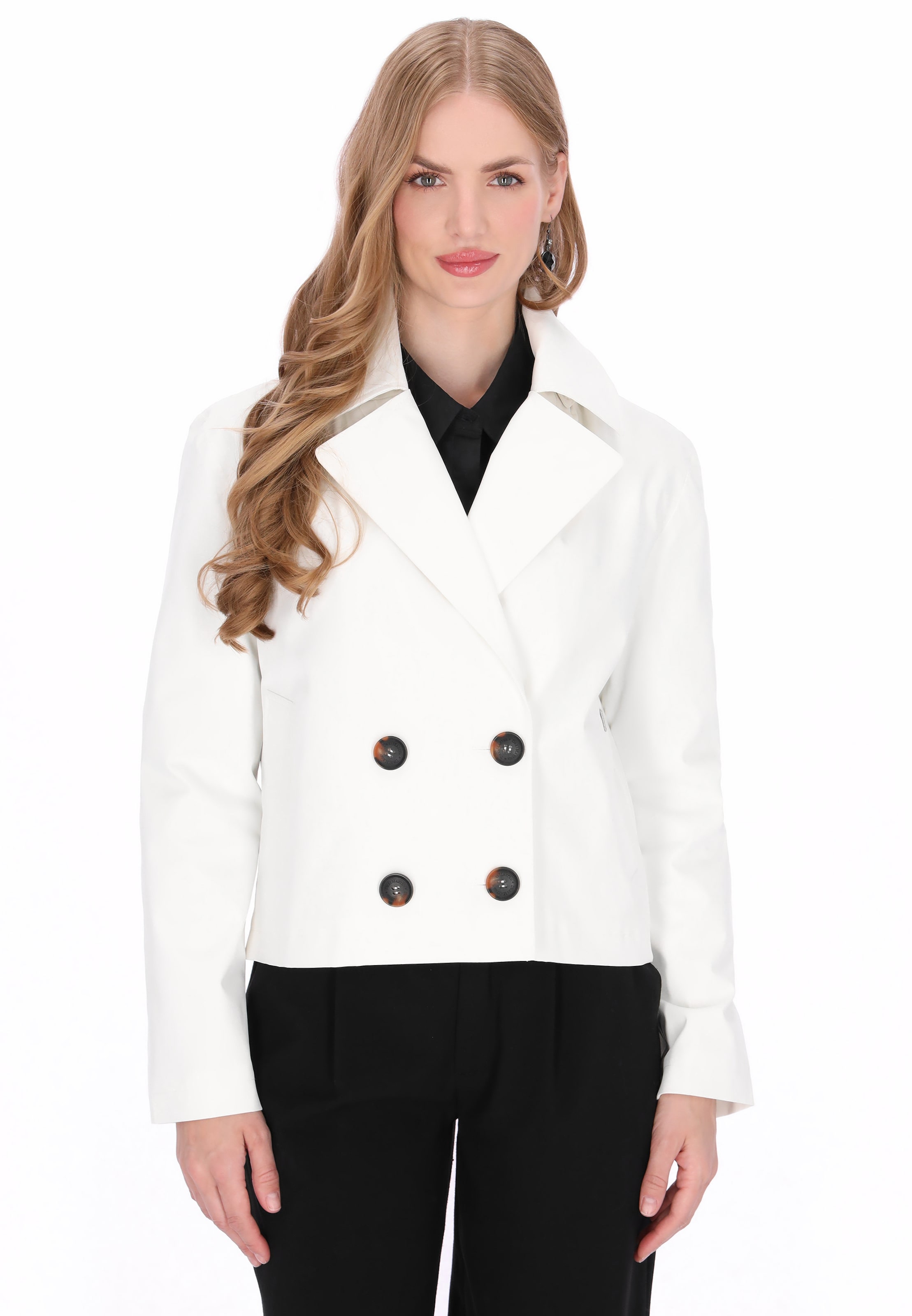 DreiMaster Klassik - Abrigo de entretiempo en blanco: frente