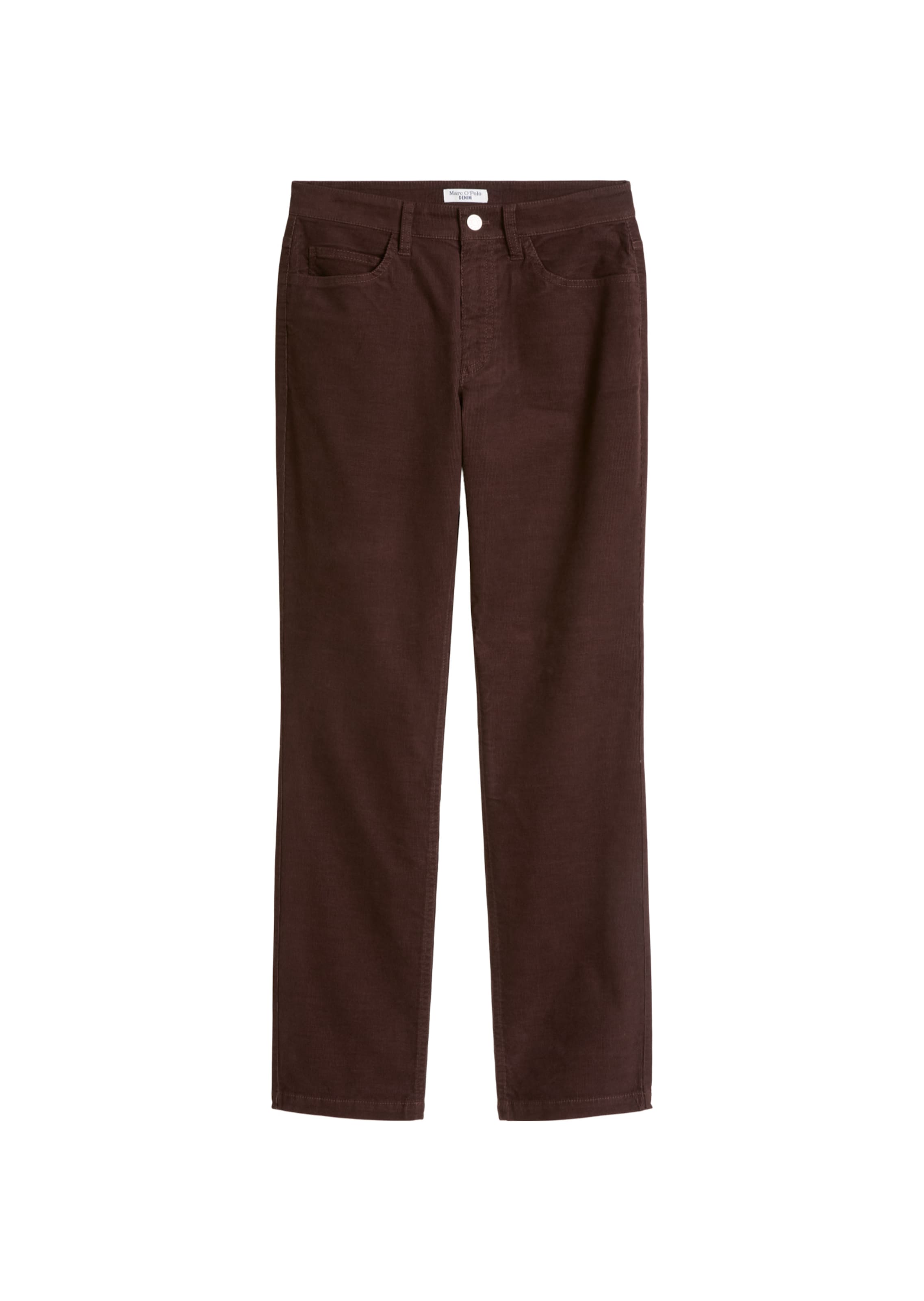Marc O'Polo DENIM Regular Trousers 'Olina' in Brown: front