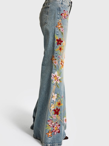 IT'S BASIC Flared Jeans 'ELASTICATED WAIST FLARE JEANS' in Blue