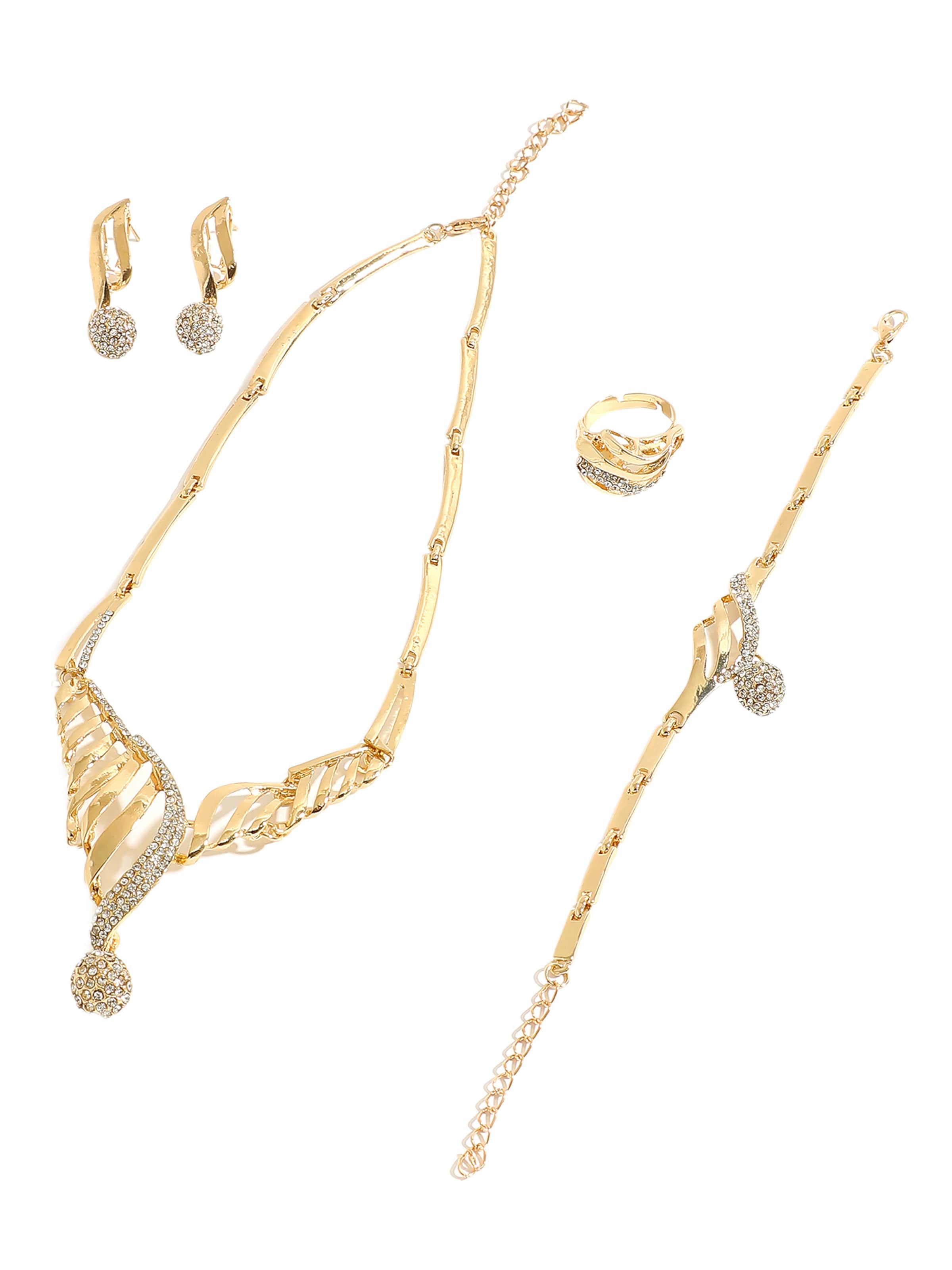 SOHI Ékszer szett 'Saloni' - arany: elől