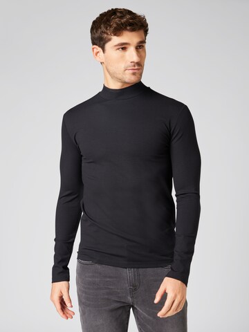 ABOUT YOU x Kevin Trapp قميص 'Bastian' بلون أسود: الأمام