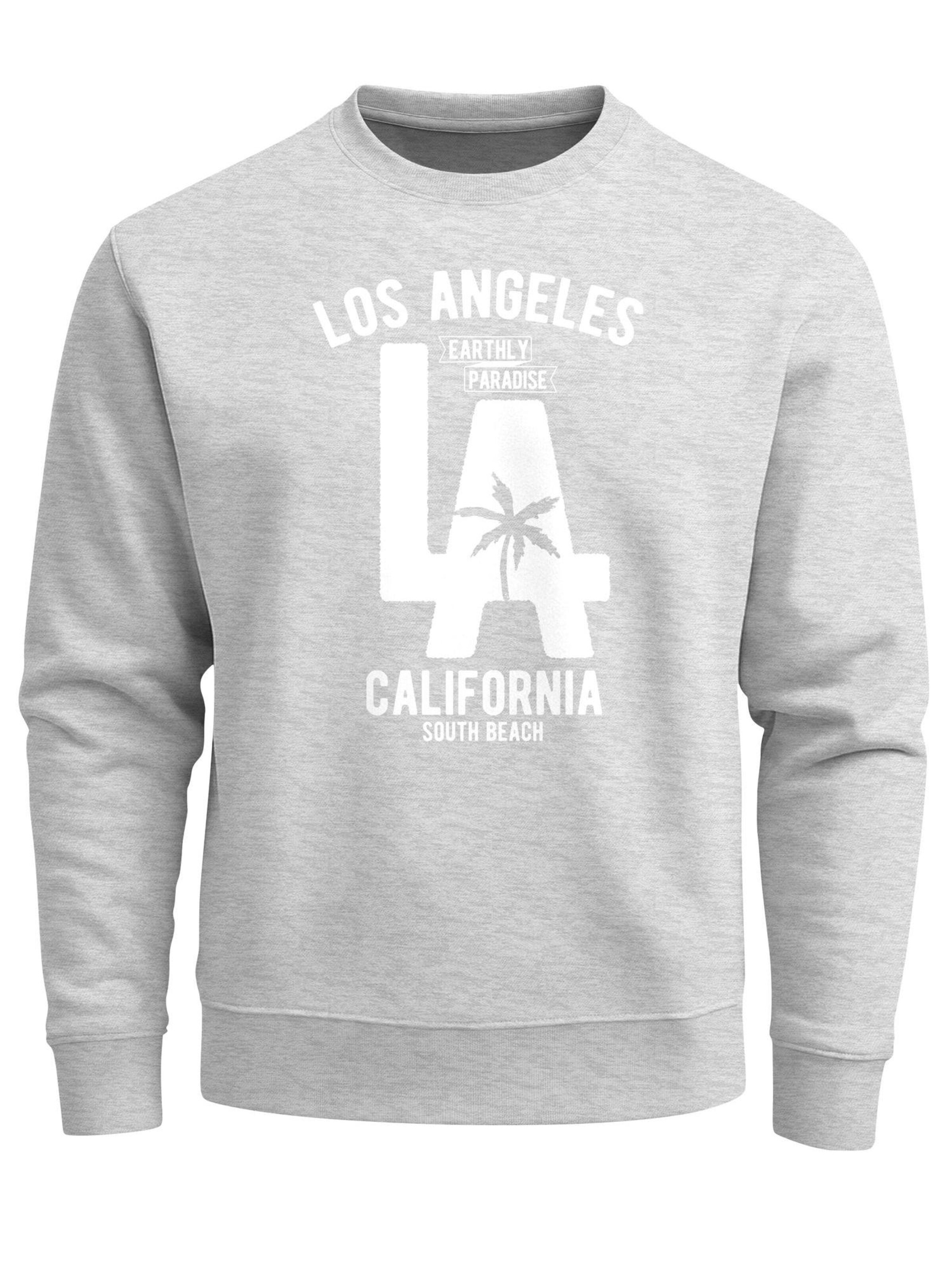 Neverless Sweatshirt 'LA California'‌‌‌ in Grau: Vorderseite