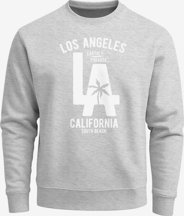 Neverless Sweatshirt 'LA California' in Grau: Vorderseite