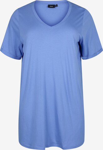 Zizzi Oversized shirt 'VCHIARA' in Blauw: voorkant