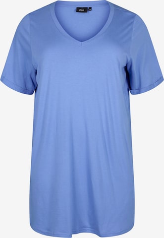 Zizzi Oversized shirt 'VCHIARA' in Blauw: voorkant