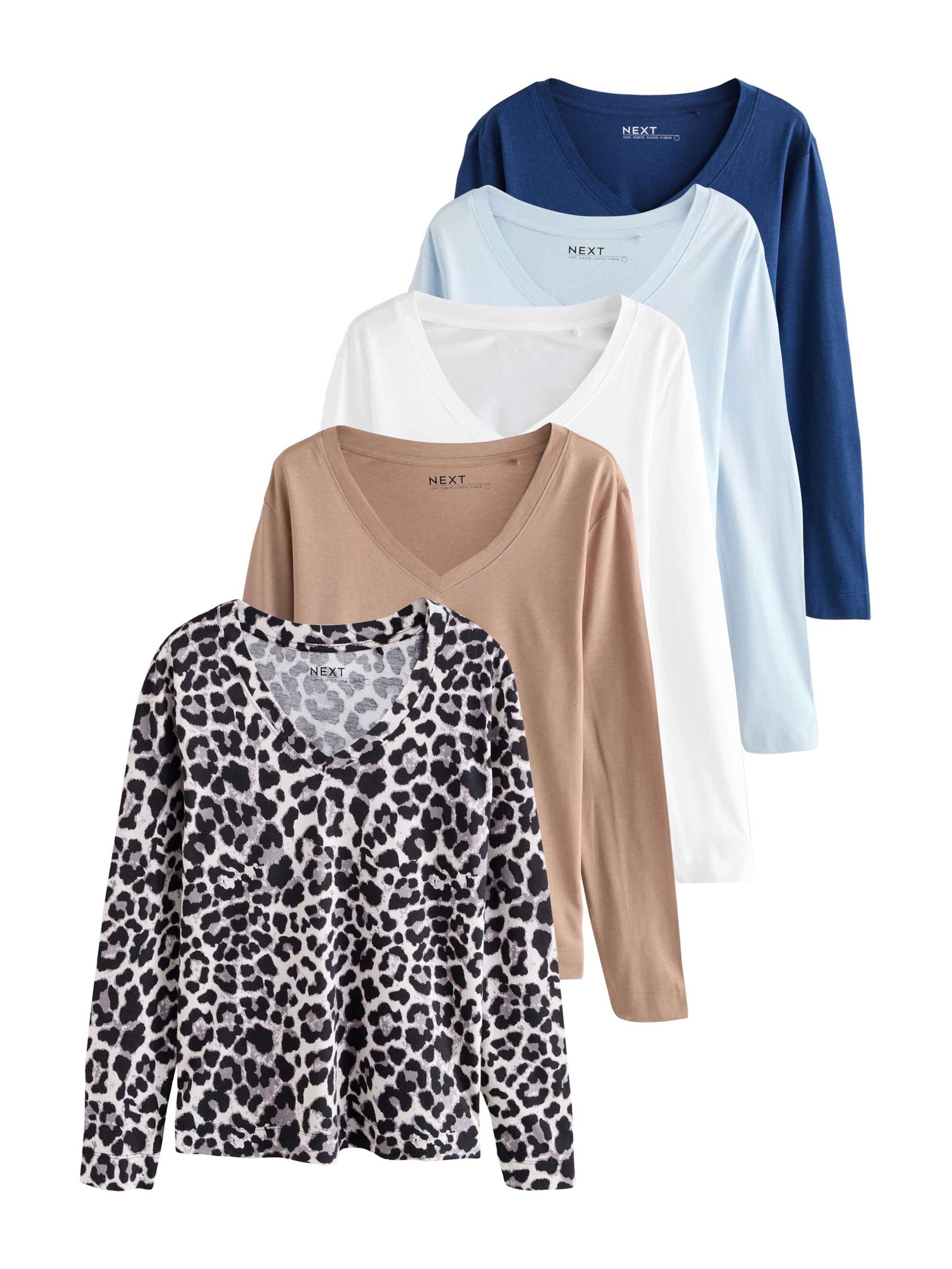 Next Shirt in Royal blue / Light blue / Light brown / White, Item view