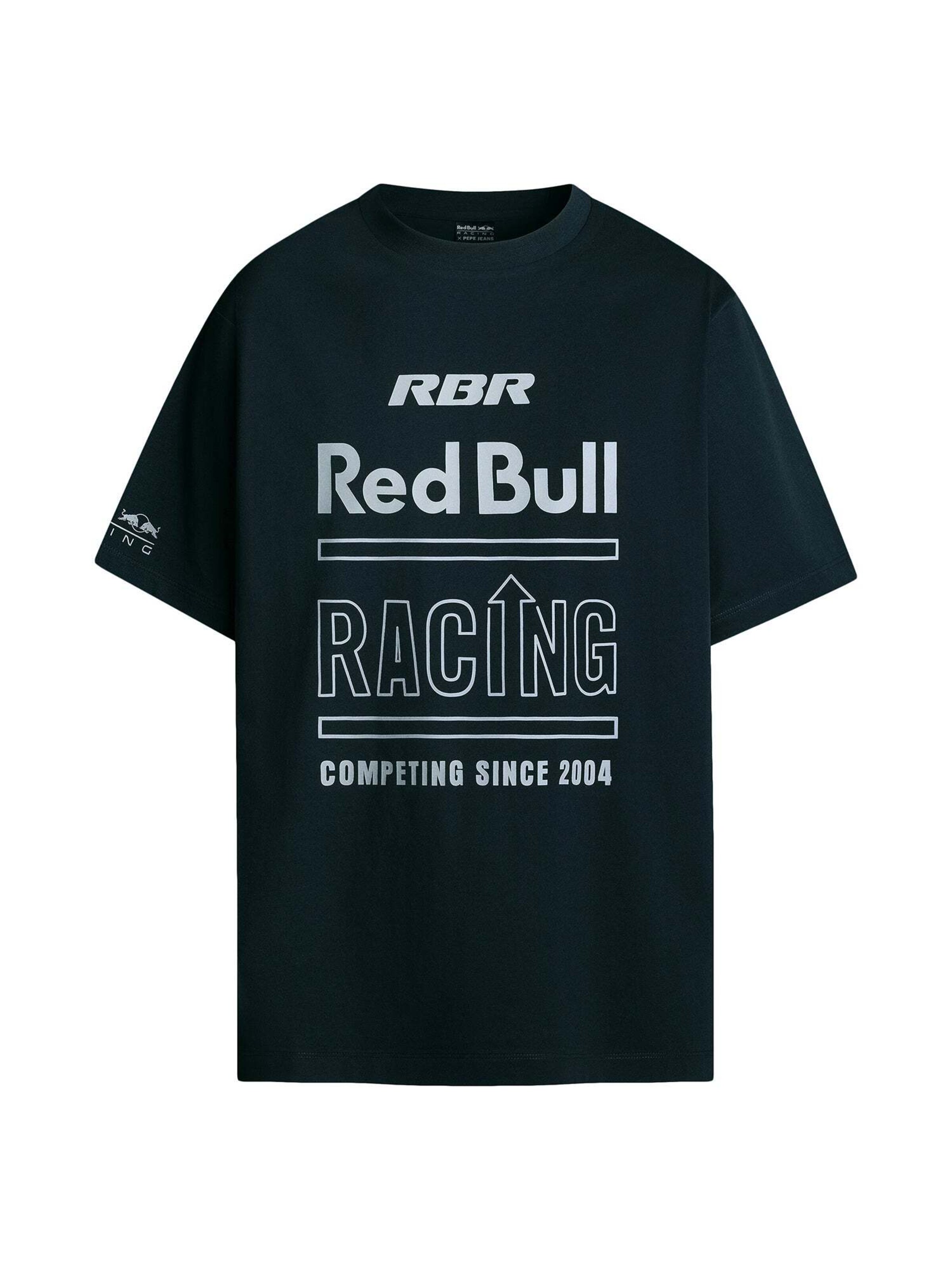 Red Bull Racing x Pepe Jeans Shirt 'Red Bull Racing x Pepe Jeans Racing History' in Blauw: voorkant