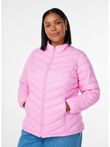 Zizzi Зимняя куртка 'CASALLY' в Ярко-розовый: спереди