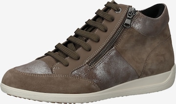 GEOX High-Top Sneakers in Brown: front