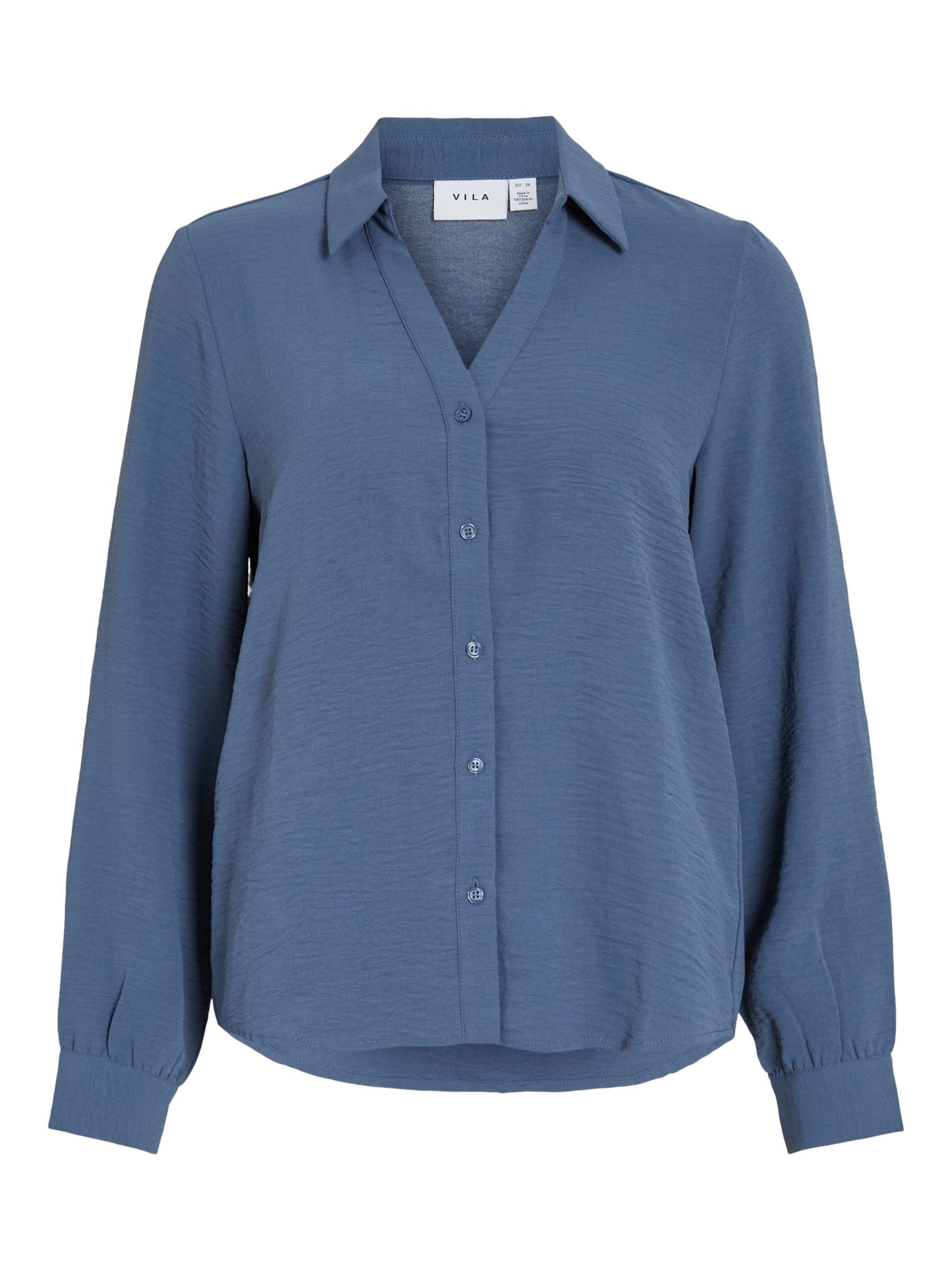 VILA Blouse in Blauw: voorkant