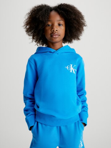 Sweat Calvin Klein Jeans en bleu : devant