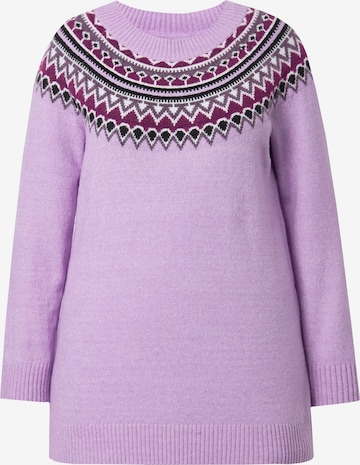 Ulla Popken Sweater in Purple: front