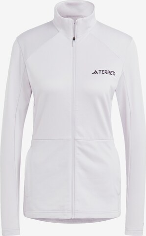 ADIDAS TERREX Athletic Jacket in White: front