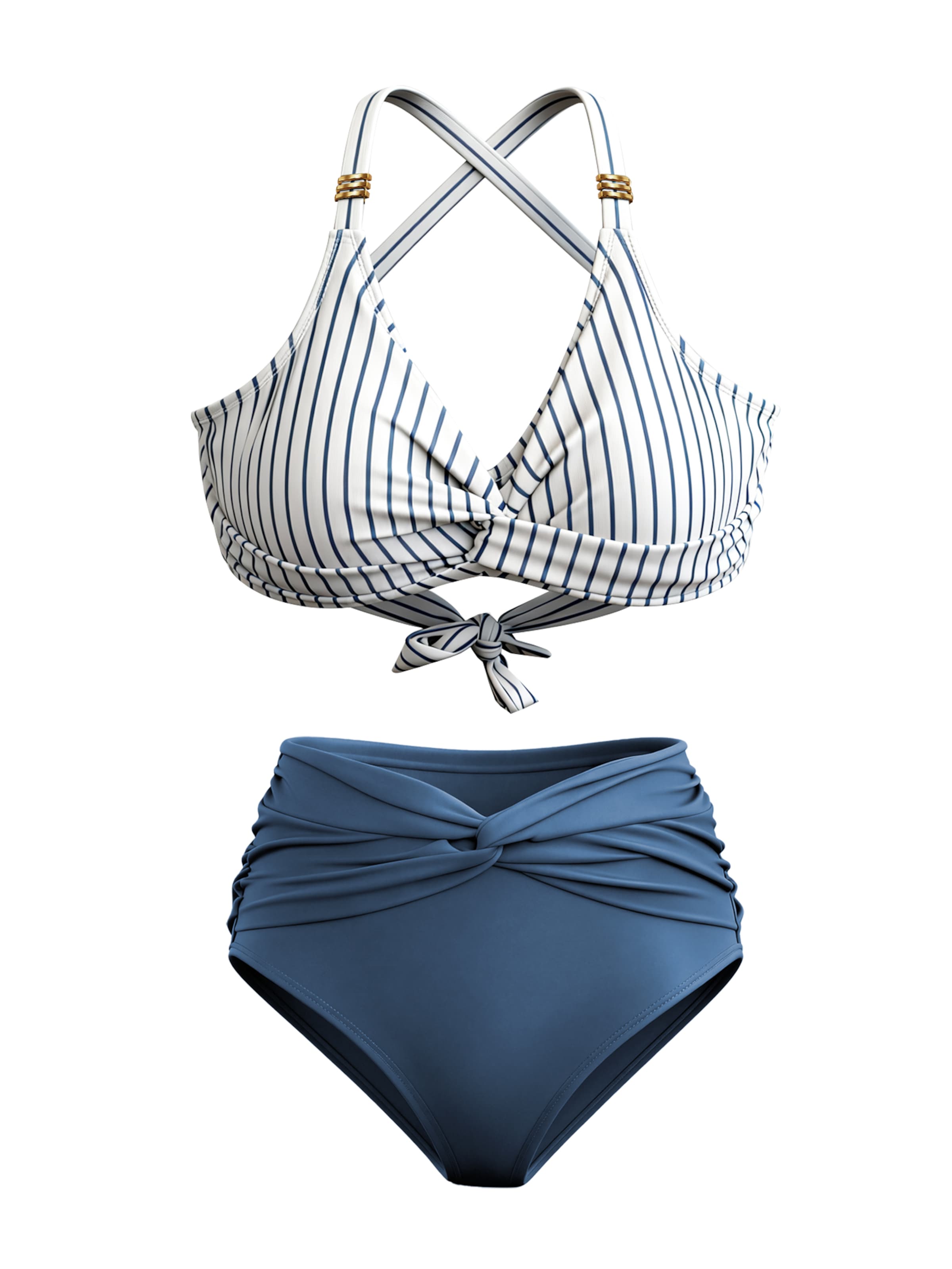 MEETWEE Klassiek Bikini in Blauw