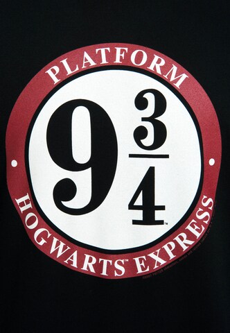 LOGOSHIRT Shirt 'Harry Potter Hogwarts Express Gleis 9 3/4' in Black