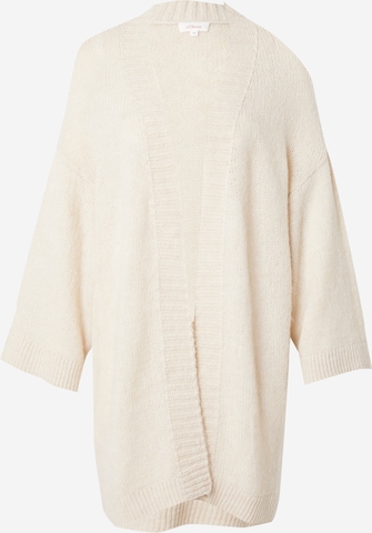 s.Oliver Knit cardigan in Beige: front