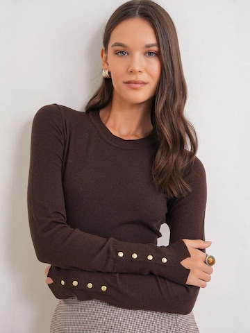 MixRay Sweater in Brown: front